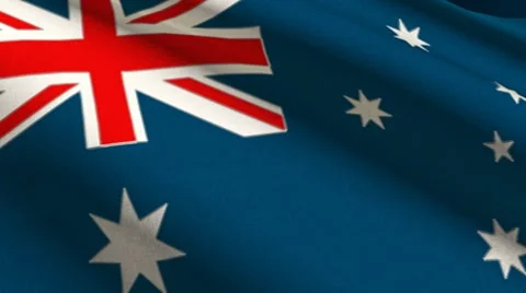 Australia Flag Seamless Loop 4K Stock Footage