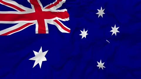 Australia Flag Seamless Looping Background Waving Slow Motion Stock Footage 233813392