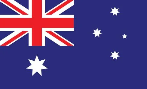 Australia flag. Simple vector. National flag of Australia Stock Illustration
