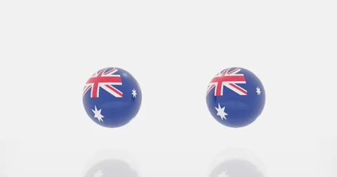 Australia flag symbol Video stock 184829038