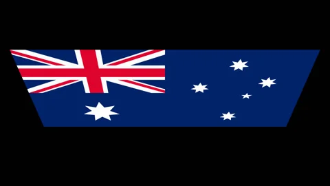 Australia flag turning vertically Stock-Footage 88518669