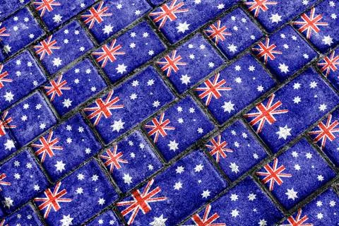 Australia Flag Urban Grunge Pattern Stock Illustration