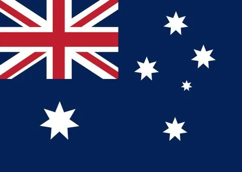 Australia flag vector Stock Illustration