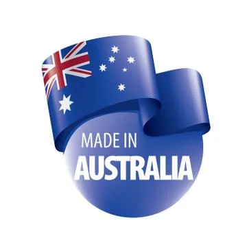 Australia flag, vector illustration on a white background. Stock Illustration