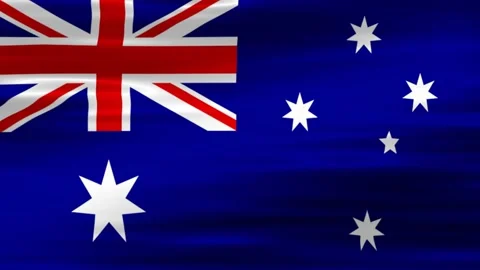 Australia Flag Wave New Stock Footage 218966246