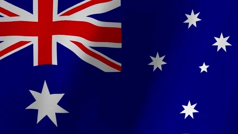 Australia flag waving animation Stock Footage 220072785