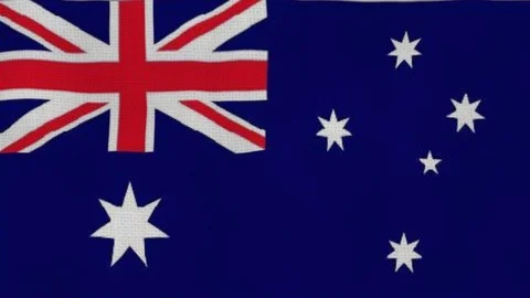 Australia flag waving Stock Footage 102589302