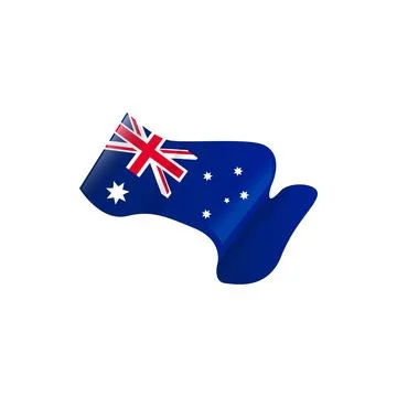 Australia flag wavy icon vector Stock Illustration