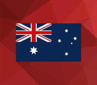 Australia flag on white background Stock Illustration