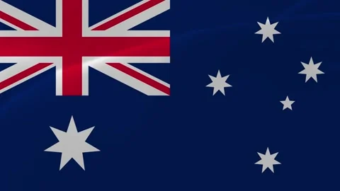 Australia Flag Wind Waving Stock Footage 336073586