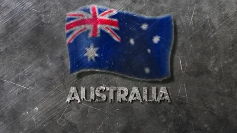Australia Flags Animation Stock Footage 195095908