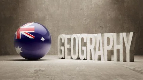 Australia. Geography  Concept. Stock Illustration
