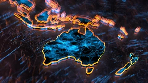 Australia global business network cloud computing service of big data technology Video stock 165573455