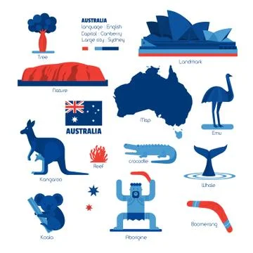 Australia info-graphic elements, Vector illustration. Stock Illustration