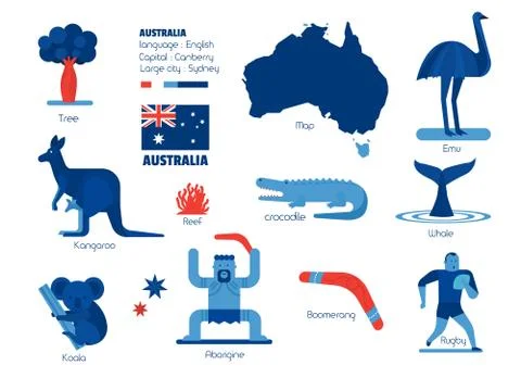 Australia info-graphic elements, Vector illustration. Иллюстрация