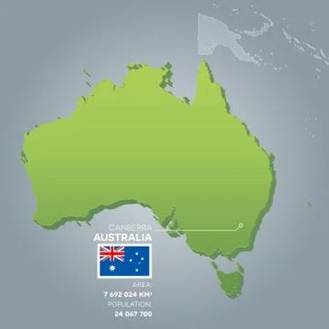 Australia information map. Stock Illustration