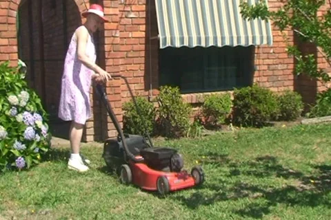 AUSTRALIA-LAWN MOWING Stock Footage 264635