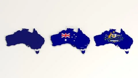 Australia map 3D Model