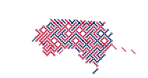 Australia Map In Abstract Structural Flow Video stock 313203517