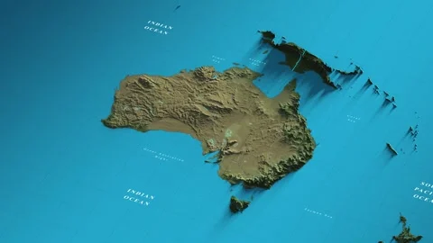 Australia Map Animation with Blue sea Vídeos de archivo 309982852