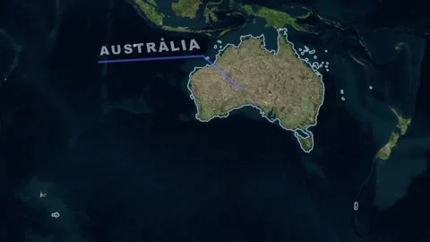 Australia Map Animation Stock Footage 273237048