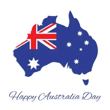 Australia map for Australia Day Stock Illustration