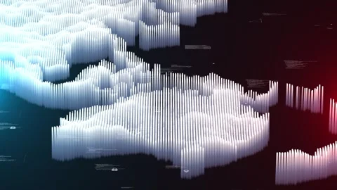 Australia Map Big Data Analytics Technology Network Visualization Stock Footage 311365930