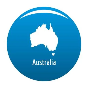 Australia map in black vector simple Stock Illustration