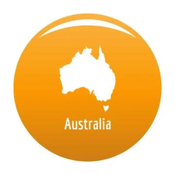 Australia map in black vector simple Stock Illustration