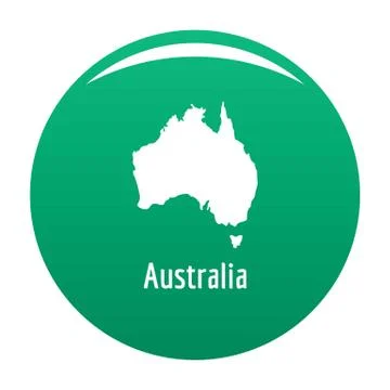 Australia map in black vector simple Stock Illustration