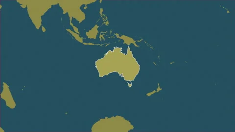 Australia map - extract. Border. Pattern. Stock Footage 147425433