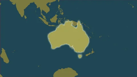 Australia map - extract. Glow. Pattern. Stock Footage 147444791