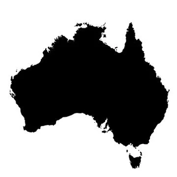 Australia map - filled hand-drawn map Ilustración de archivo