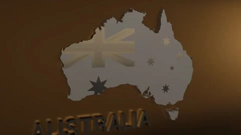 Australia Map Stock Footage 277896464