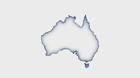 Australia Map Stock Footage 277904032