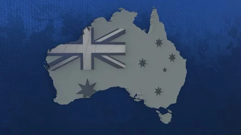 Australia Map Stock Footage 277922776