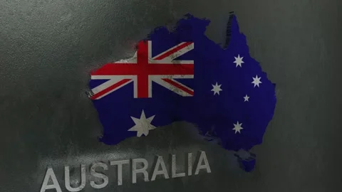 Australia Map Stock Footage 277923044