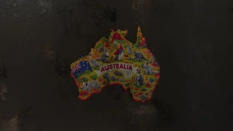 Australia Map Stock Footage 277923113