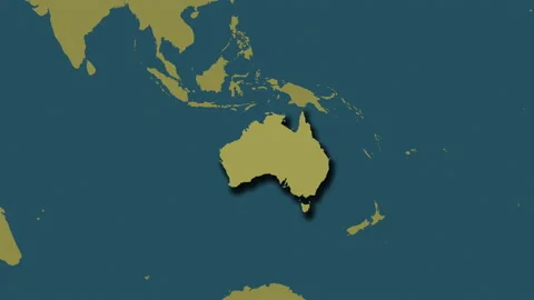 Australia map - glide. Shadow. Pattern. Video stock 147428929