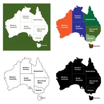Australia map icon design Stock Illustration