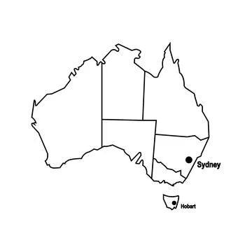 Australia map icon Stock Illustration