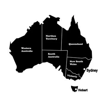 Australia map icon Stock Illustration