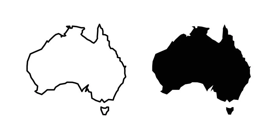 Australia map icon vector editable eps10 스톡 일러스트