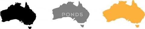 Australia map icon for web design isolated on white background ...