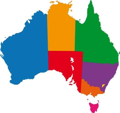 Australia map Stock Illustration