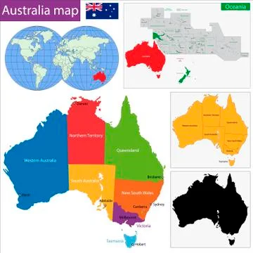 Australia map Stock Illustration