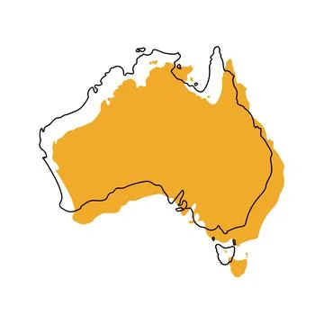 Australia map Stock Illustration
