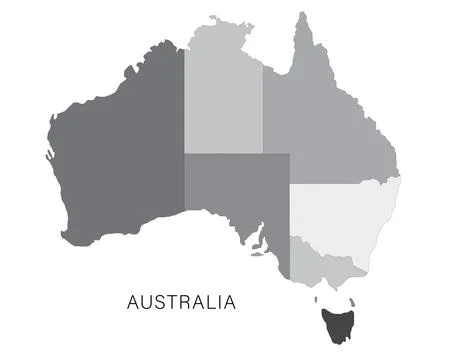Australia Map Illustrazione stock