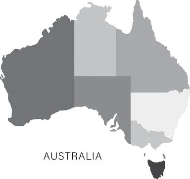 Australia Map Illustrazione stock