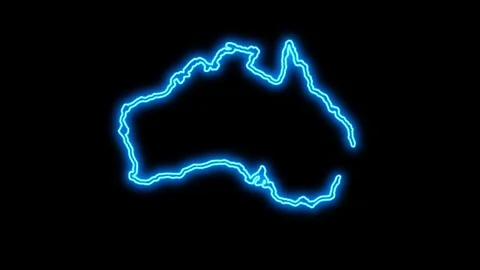 Australia Map Outline Neon Lights 스톡 동영상 332835797